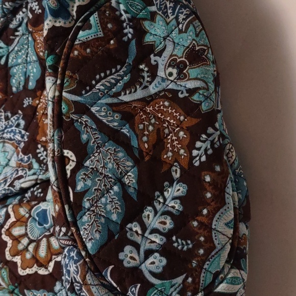 Vera Bradley Java Blue pattern button vertical tote - Picture 4 of 7